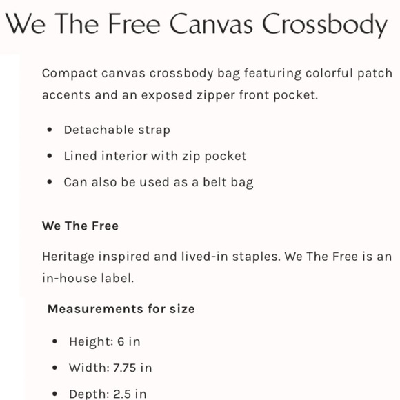 FREE PEOPLE We The Free Blue Canvas Convertible Crossbody Bag - Picture 16 of 16